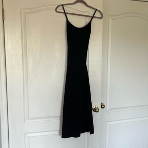 Zara black cross strap sheath dress